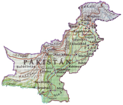 Mapa Pakistánu
